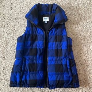 Old Navy plaid puffer vest